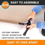 K&H Pet Products Cooling Elevated Dog Bed, Outdoor Raised Cot with Waterproof Breathable Mesh for Medium Dogs, Portable Place Bed with Heavy-Duty Metal Frame & Hammock Style Cover - Medium Tan