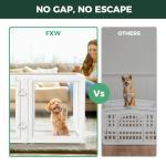 FXW AuraSpace Acrylic Indoor Dog Playpen for Puppies and Small Dogs, 24 Inch, 12 Panels, White