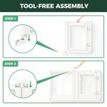 FXW AuraSpace Acrylic Indoor Dog Playpen for Puppies and Small Dogs, 24 Inch, 12 Panels, White