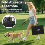 Love's cabin Pet Puppy Dog Playpen, Medium Dog Tent Crates Cage Indoor/Outdoor, Portable Playpen for Cat, Foldable Pop Up Dog Kennel Playpen with Carring Case, Removable Zipper Top, Grey