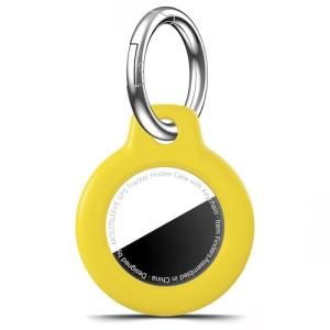 MOLOSLEEVE Case for AirTag 2nd Gen (2026) & 1st Gen, Shockproof Holder Anti-Scratch Protective Cover for Air Tags, Men's Women's Keyrings & Keychains for Keys, Luggage, Bags, Yellow