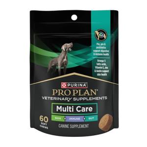 Purina Pro Plan Veterinary Supplements Multi Care Canine Chews for Dogs, with Omega 3, Supports Skin, Immune and Gut Health - 30ct Pouch