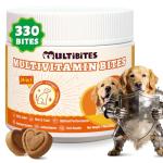 MULTIBITES 330 Bites Dog Vitamins and Supplements -Multivitamin for Dogs Chewable with Glucosamine,Omega 3,Taurine,MSM - Support Hip & Joint,Skin and Coat,Immunity,Digestive Health