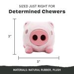 Barkbox Hambone Super Chewer Tough Dog Chew Toy for Aggressive Chewers, Plush Cover with Rubber Core - 2 Toys in 1 – Two Layer Treat Dispensing Dog Toy for Large Dogs