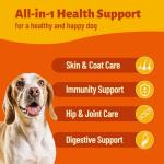 MULTIBITES 330 Bites Dog Vitamins and Supplements -Multivitamin for Dogs Chewable with Glucosamine,Omega 3,Taurine,MSM - Support Hip & Joint,Skin and Coat,Immunity,Digestive Health