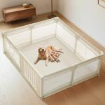 Dog Playpen with Door, Whelping Box/Potty Training for Dogs, 71x59x24 Inch Spacious Safe Play Area, Non-Slip Design Dog Pen Indoor, Beige
