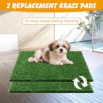ondware Dog Grass Pad with Tray,30x20 in Dogs Potty Tray with 2-Pack Upgraded Replacement Artificial Grass,Dog Litter Box for Pet Training,Indoor Portable Pottys Pet Toilet