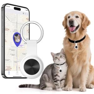 Smart GPS Tracker for Dogs|mini Easy to use Cat GPS Tracker|Real-time Positioning Smart Alarm pet Tracker|Waterproof and Drop-Proof|Extra Long Battery Life of one Year|No Subscription (Android & iOS)