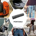 PICCYIN Silicone Collapsible Dog Bowl,2-in-1 Travel Dog Bowls Portable Pet Food & Water Bowls for Walking Camping Hiking Traveling with Storage Bag (Grey)