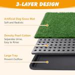 ondware Dog Grass Pad with Tray,30x20 in Dogs Potty Tray with 2-Pack Upgraded Replacement Artificial Grass,Dog Litter Box for Pet Training,Indoor Portable Pottys Pet Toilet