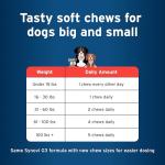 Pet Protect Dog Hip & Joint Supplement for Occasional Joint Stiffness, Vet-Formulated Synovi G3, Dog Glucosamine, Chicken-Flavored Soft Chews (120 Count)