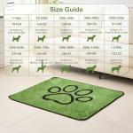 Qeils Reusable Dog Pee Pads, 2 Pack Super Absorbent & Leakproof Washable Puppy Pads with Soft Green Top Layer, for Potty Training, Crates, Couch, Car Seats & Pet Beds, 18"x24"