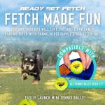 Franklin Pet Supply Co. Ready Set Fetch Mini Automatic Tennis Ball Launcher Dog Toy - Electronic Mini Tennis Ball Thrower for Fetch + Playtime - Launches up to 40 Feet - Interactive Dog Toy