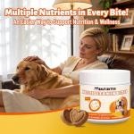 MULTIBITES 330 Bites Dog Vitamins and Supplements -Multivitamin for Dogs Chewable with Glucosamine,Omega 3,Taurine,MSM - Support Hip & Joint,Skin and Coat,Immunity,Digestive Health