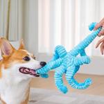 Dog Toys for Aggressive Chewers Indestructible Squeaky Dog Toys Octopus-Tug of War Dog Toys for Large Breed Tough Interactive Stuffed Dog Chew Toys for Puppies Small & Large Dogs