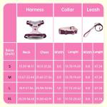 No Pull Dog Harness Leash and Collar Set, Soft Adjustable Dogs Vest Reflective and Comfortable Handle Pink Medium