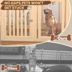 8 Panels Dog Playpen with Door, 23.6" H Pet Playpen Indoor, Clear Acrylic Puppy Playpens, Wooden Puppy Fence with Gate, Transparent Dog Pens, Pet Pen Indoor for Dogs, Cats, Rabbit, Small and Medium