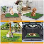 ondware Dog Grass Pad with Tray,30x20 in Dogs Potty Tray with 2-Pack Upgraded Replacement Artificial Grass,Dog Litter Box for Pet Training,Indoor Portable Pottys Pet Toilet