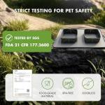 PICCYIN Silicone Collapsible Dog Bowl,2-in-1 Travel Dog Bowls Portable Pet Food & Water Bowls for Walking Camping Hiking Traveling with Storage Bag (Grey)