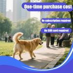 Smart GPS Tracker for Dogs|mini Easy to use Cat GPS Tracker|Real-time Positioning Smart Alarm pet Tracker|Waterproof and Drop-Proof|Extra Long Battery Life of one Year|No Subscription (Android & iOS)