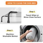 Simple Trending Elevated Dog Bed for Large Dogs, Cooling Raised Dog Cot with Bolsters, Breathable Pet Bed for Outdoor, 47.75" x 31", Grey