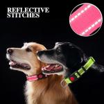 2 Pack Reflective Dog Collars for Medium Large and Small Breed Dogs Male Female,Padded Soft Durable Nylon Neoprene Collar for Puppy Dogs Girl Boy with Quick Release Safety Buckle,Pink,Blue,M