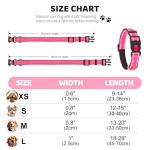 2 Pack Reflective Dog Collars for Medium Large and Small Breed Dogs Male Female,Padded Soft Durable Nylon Neoprene Collar for Puppy Dogs Girl Boy with Quick Release Safety Buckle,Pink,Blue,M