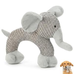 Tough Elephant Dog Toy with Squeaker for Chewers