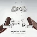 Brown Leather Dog Collar with Quick-Release Buckle