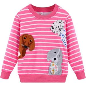 NUBEEHOHO Toddler Dog Sweatshirt for Girls