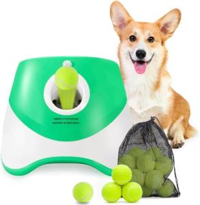 MEKAPLE Automatic Dog Ball Launcher with Tennis Balls