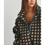 Keeliya Women’s Plaid Sherpa Jacket with Pockets