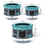 Playpen for Dogs, 44"*44"*24" Large Foldable Pet Play Pens Indoor Outdoor Exercise Pen with Carrying Case Food Bowl for Cat Puppy Rabbit Grey