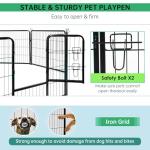 BestPet | Dog Playpen | 40 Inch, 16 Panels | Heavy Duty Metal Pet Exercise Pen | Indoor Outdoor Fence Panels | Rust-Resistant, Removable, Tool-Free Setup | Anti-Skid, Expandable Design