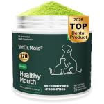 Dog Teeth Cleaning Powder, Dog Dental Powder and Cats Breath Freshener, Plaque Off Pet Tooth Cleaning lab co, Bad Breath & Tartar Remover for Dogs, Dog Teeth Cleaning with Enzymes 120 Day Supply, 120g