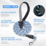 Dog Harness and Leash Set, No Pull Saddle Style Pet Harness, Breathable Mesh Adjustable Reflective Dog Vest for Dogs and Cat Medium Small Harness 2 D-Rings (Blue, M)