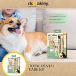 Dr. Oakley Dog Toothpaste and Toothbrush Vet-Grade Enzymatic Minty Fresh Flavor All Natural Total Dental Care Kit for Small Medium or Large Breeds and Cats