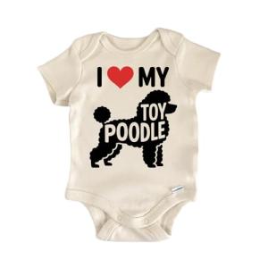NOFO VIBES Dog Breed Toy Poodle - Baby Boy Girl Clothes Bodysuit Funny Cute
