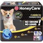 HONEY CARE All-Absorb Puppy Training Pads | Doggie Potty Pads Absorb Eliminating Urine Odor, Ultra Charcoal Dog Pee Pad (Carbon, L 22x23 inch, 100ct)