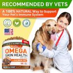 STRELLALAB Omega 3 for Dogs - (180Ct) Fish Oil Treats - Allergy & Itch Relief Skin & Coat Supplement - Dry Itchy Skin, Anti Shedding & Hot Spots Treatment - Pet Salmon Oil Chews - Salmon Flavor