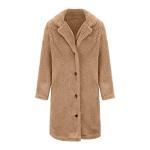 Carydety Sherpa Fleece Jacket Women Winter Coats Thicken Faux Fur Shearling Coat Fuzzy Warm Jackets Collared Coat with Pocket