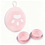 Zegcohjave Collapsible Dog Bowls,Travel Dog Bowl, Dog Water Bowl,Cat Bowl,Portable Pet Bowl, Suitable for Travel, Camping, and Hiking(Pink)