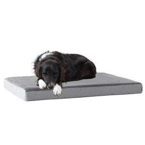 Barkbox Orthopedic Dog Bed with Memory Foam, Premium Comfort for Dogs and Puppies, Large Sized Dog Bed for Joint Relief and Restful Sleep, Durable and Easy to Clean - Grey, Large