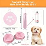 Zegcohjave Collapsible Dog Bowls,Travel Dog Bowl, Dog Water Bowl,Cat Bowl,Portable Pet Bowl, Suitable for Travel, Camping, and Hiking(Pink)