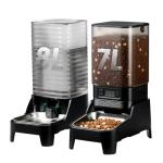 Marchul 7L Automatic Dog Feeder Large Breed and 8L Automatic Gravity Pet Water Dispenser with Patented Faucet, Stainless Steel Bowl, Adjustable Elevated Base, Battery Operated, Timed Cat Feeder