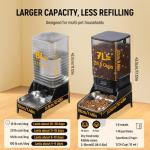 Marchul 7L Automatic Dog Feeder Large Breed and 8L Automatic Gravity Pet Water Dispenser with Patented Faucet, Stainless Steel Bowl, Adjustable Elevated Base, Battery Operated, Timed Cat Feeder