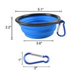 Collapsible Dog Bowls - 4 Pack, Portable Travel Water and Food Bowl with Carabiner Clip for Dogs and Cats - Ideal for Walking, Traveling, and Hiking