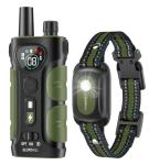 SLOPEHILL Dog Shock Collar,4200FT Dog Training Collar with Remote,IPX8 Waterproof E-Collar with Beep,Vibration,Shock,Flash Light,No Shock Mode,Electric Shock Collar for Small Medium Large Dogs,Green