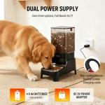 Marchul 7L Automatic Dog Feeder Large Breed and 8L Automatic Gravity Pet Water Dispenser with Patented Faucet, Stainless Steel Bowl, Adjustable Elevated Base, Battery Operated, Timed Cat Feeder