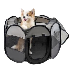 LAFYETTE - USA Based, Dog Cat Playpen, Puppy Kitten Pet Playpen Indoor Outdoor, Portable Pop Up Dog Kennel Tent Crate Cage for Dog Cat Rabbits, Foldable Pet Enclosure, Removable Top Cover, 36" x 16"